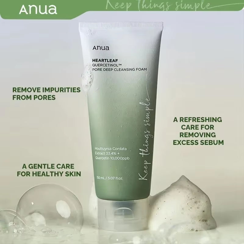 Korean Anua Skin Care Set Heartleaf 77% Toner Deep Cleansing Oil Remove Cosmetic Face Cleanser Skincare Products Original